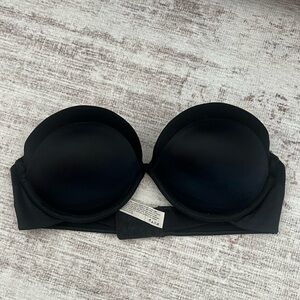 Maidenform Black Padded Strapless Bra 34c